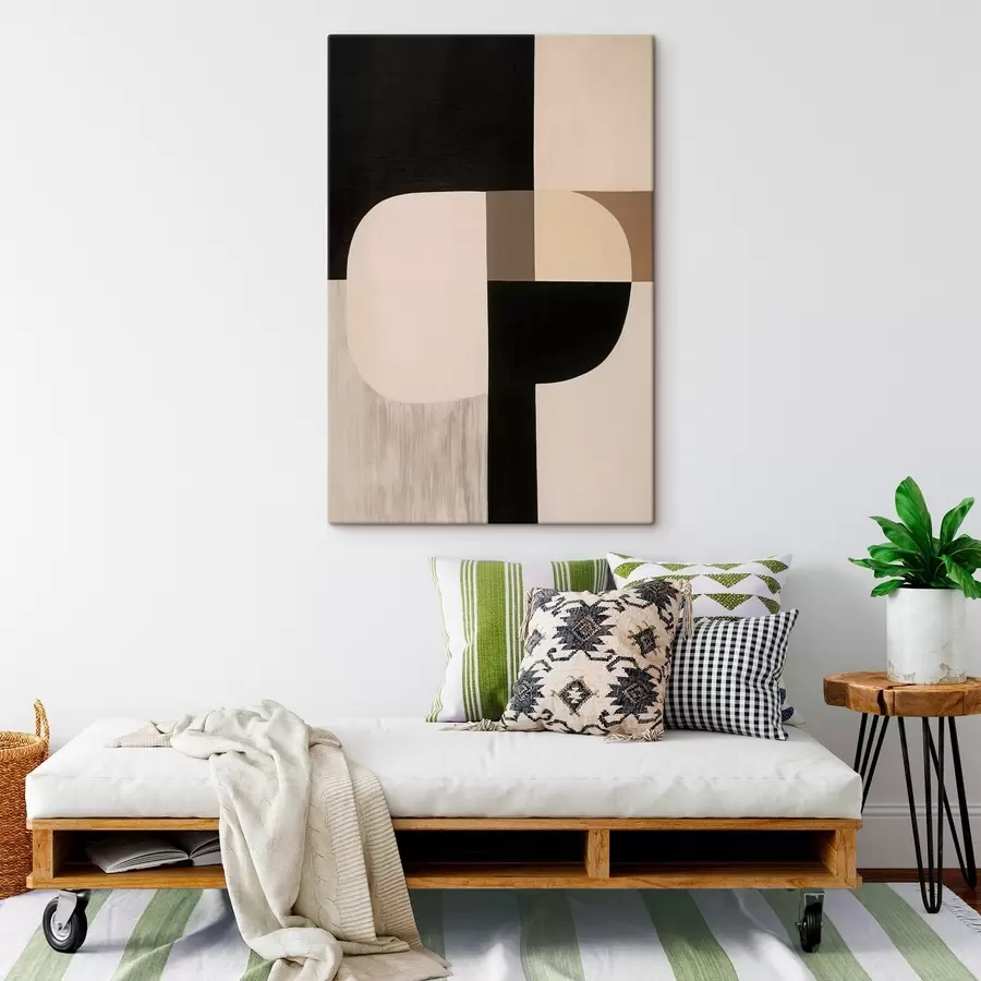 Tablouri Abstracție geometrică monocromă s46993