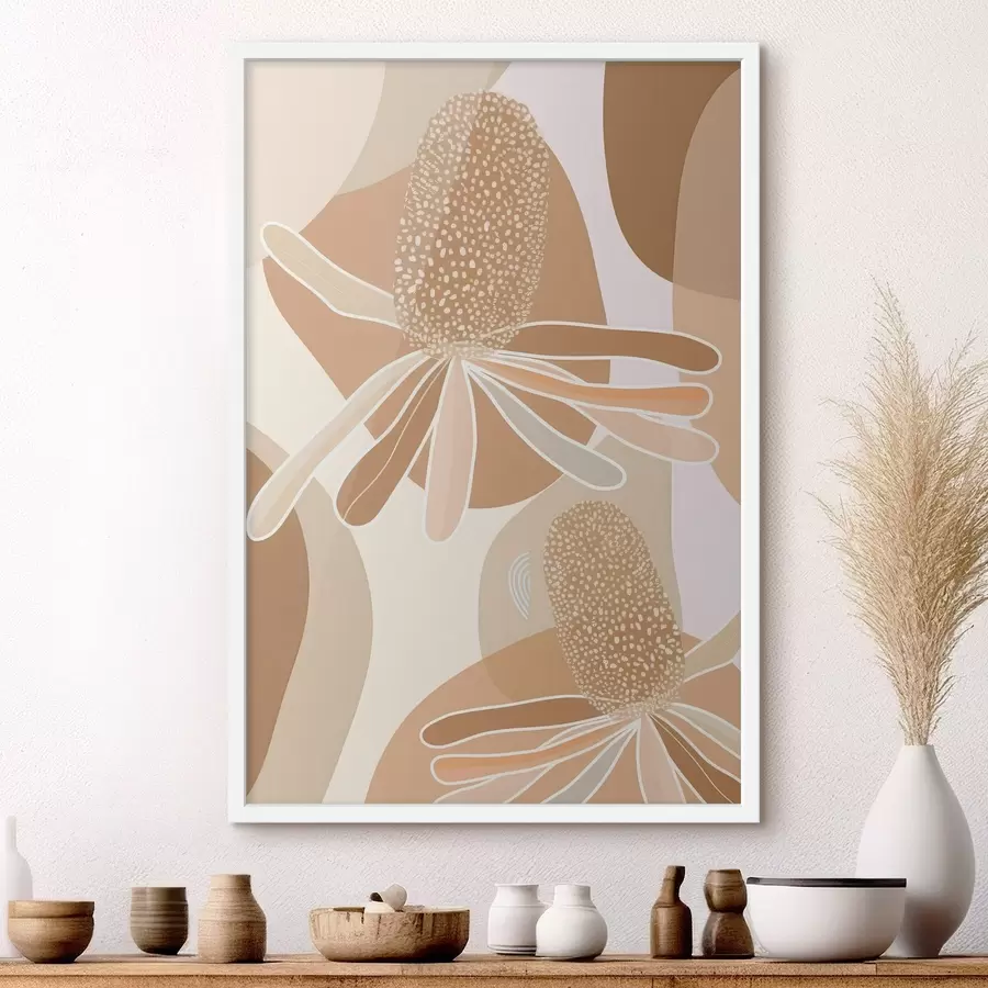 fototapet Flori abstracte de protea f46992