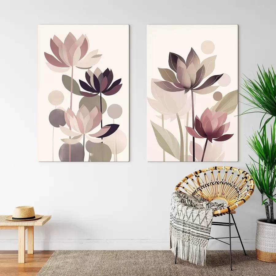 Tablouri Flori de lotus abstracte m01110