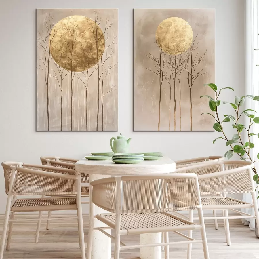 Tablouri Copaci delicati si cerc m01137