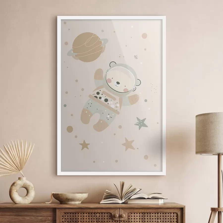 fototapet Ursul cosmonaut f47068