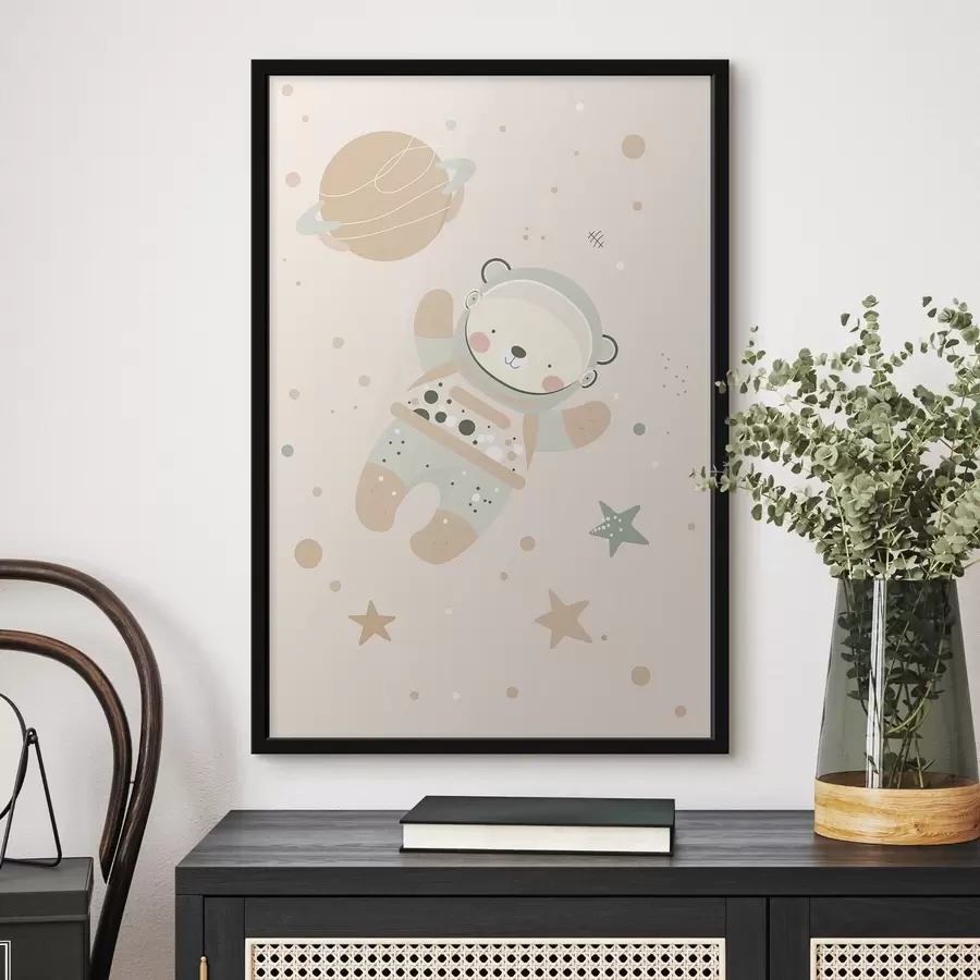 fototapet Ursul cosmonaut f47068