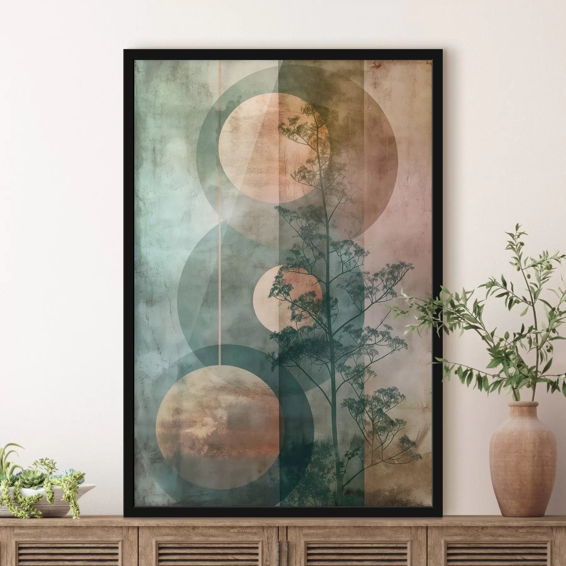 fototapet Abstracție și frunze f47072