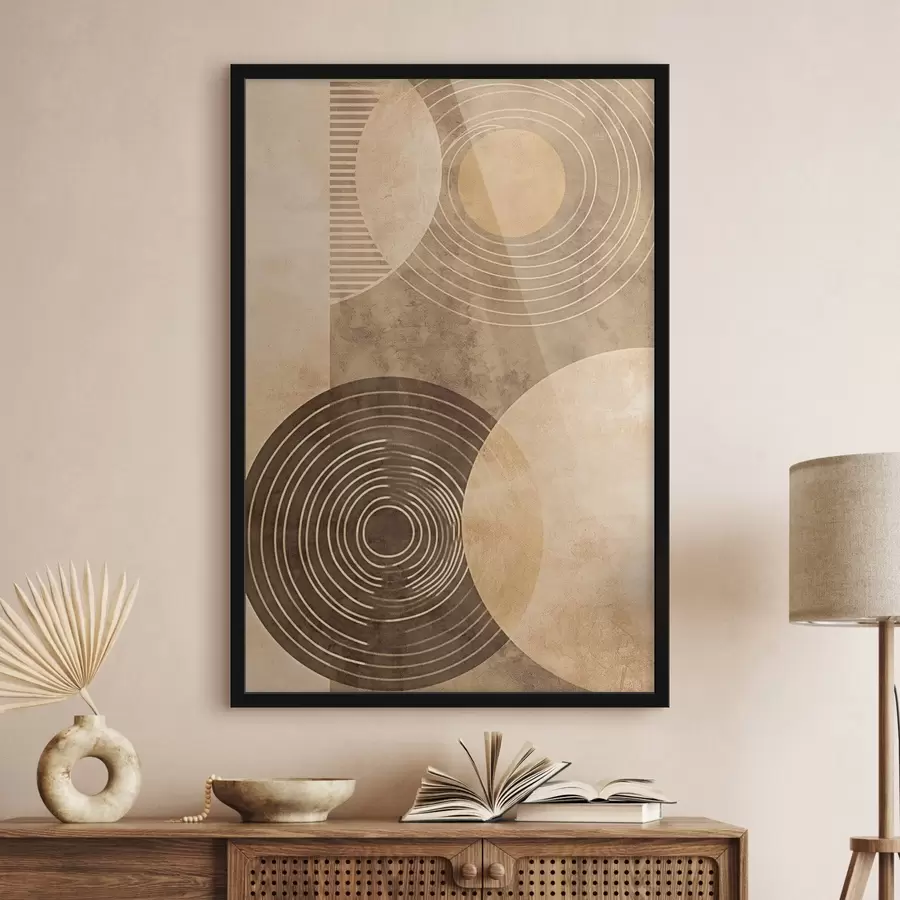 fototapet Cercuri în culori neutre f47082