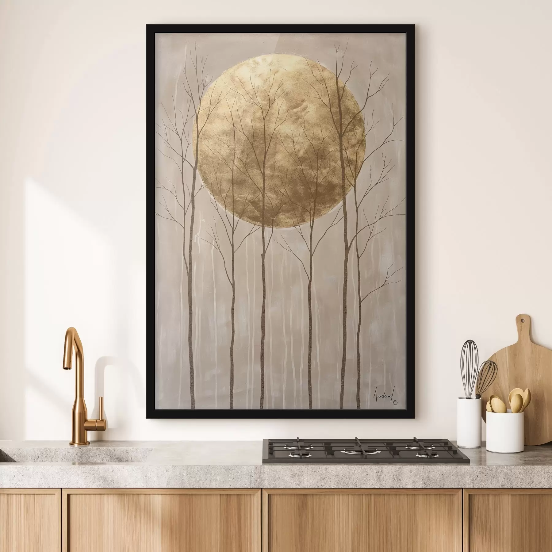 fototapet Copaci și un cerc f47084