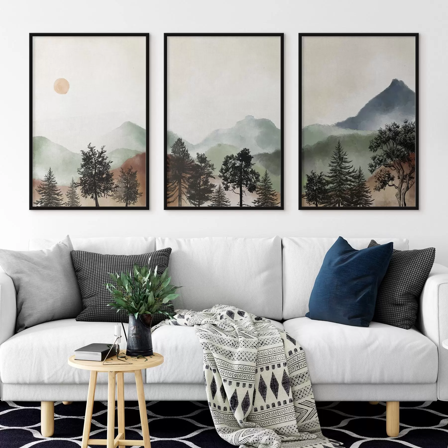 fototapet Peisaj liniștit în culori delicate d00243