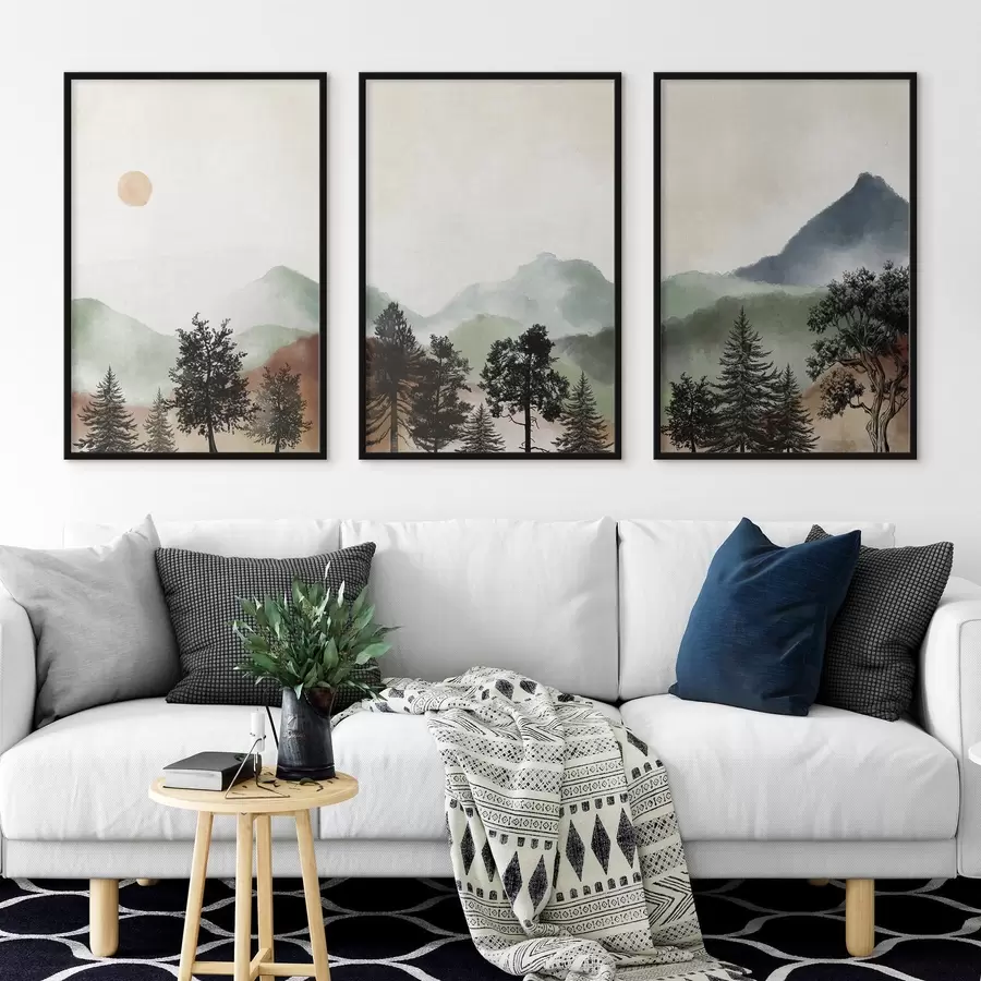 fototapet Peisaj liniștit în culori delicate d00243