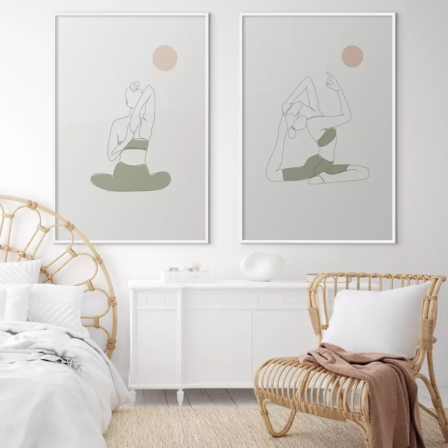 fototapet Mișcări conștiente în posturi pașnice d00300