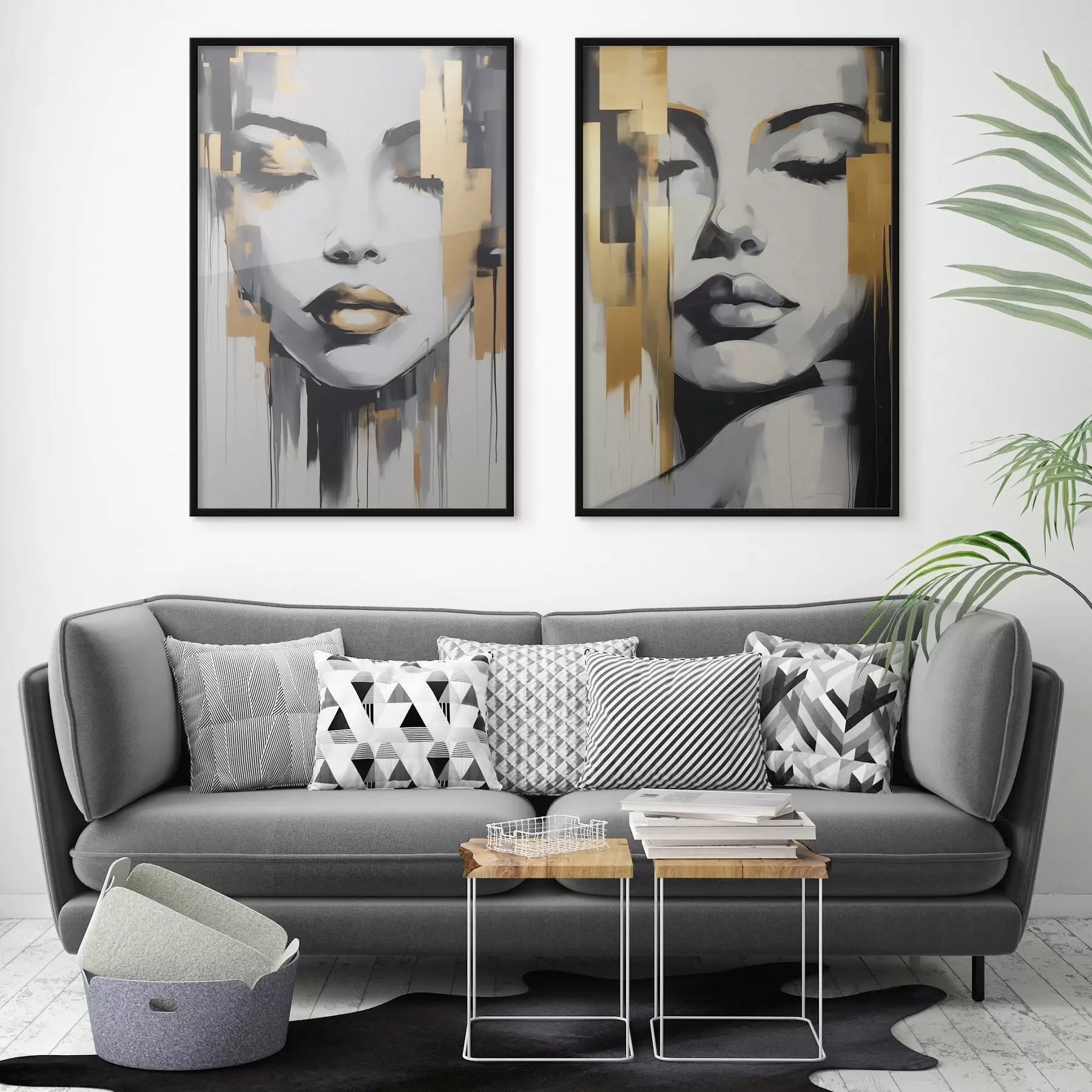 fototapet Fețe feminine abstracte d00376