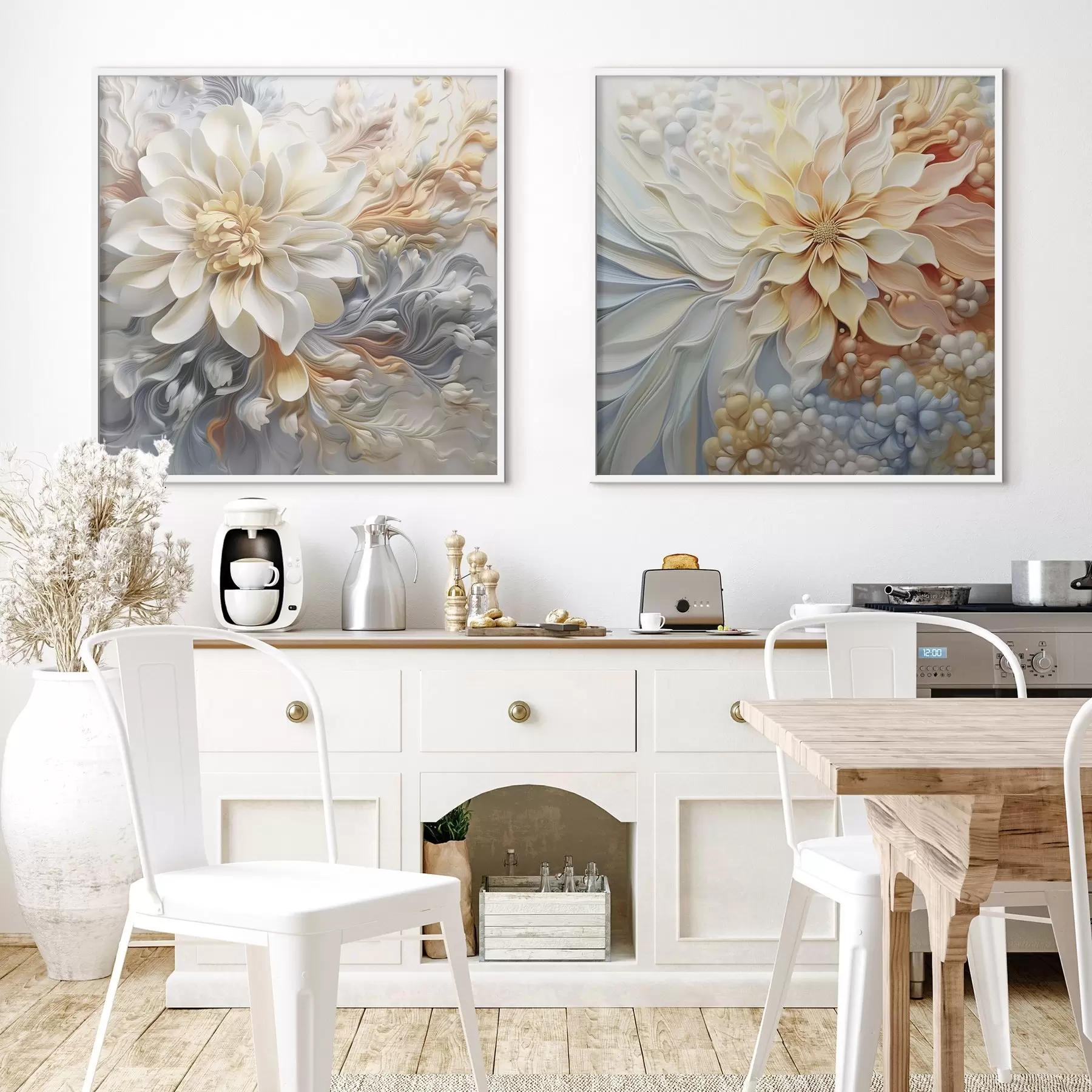 fototapet Flori abstracte volumetrice d00379