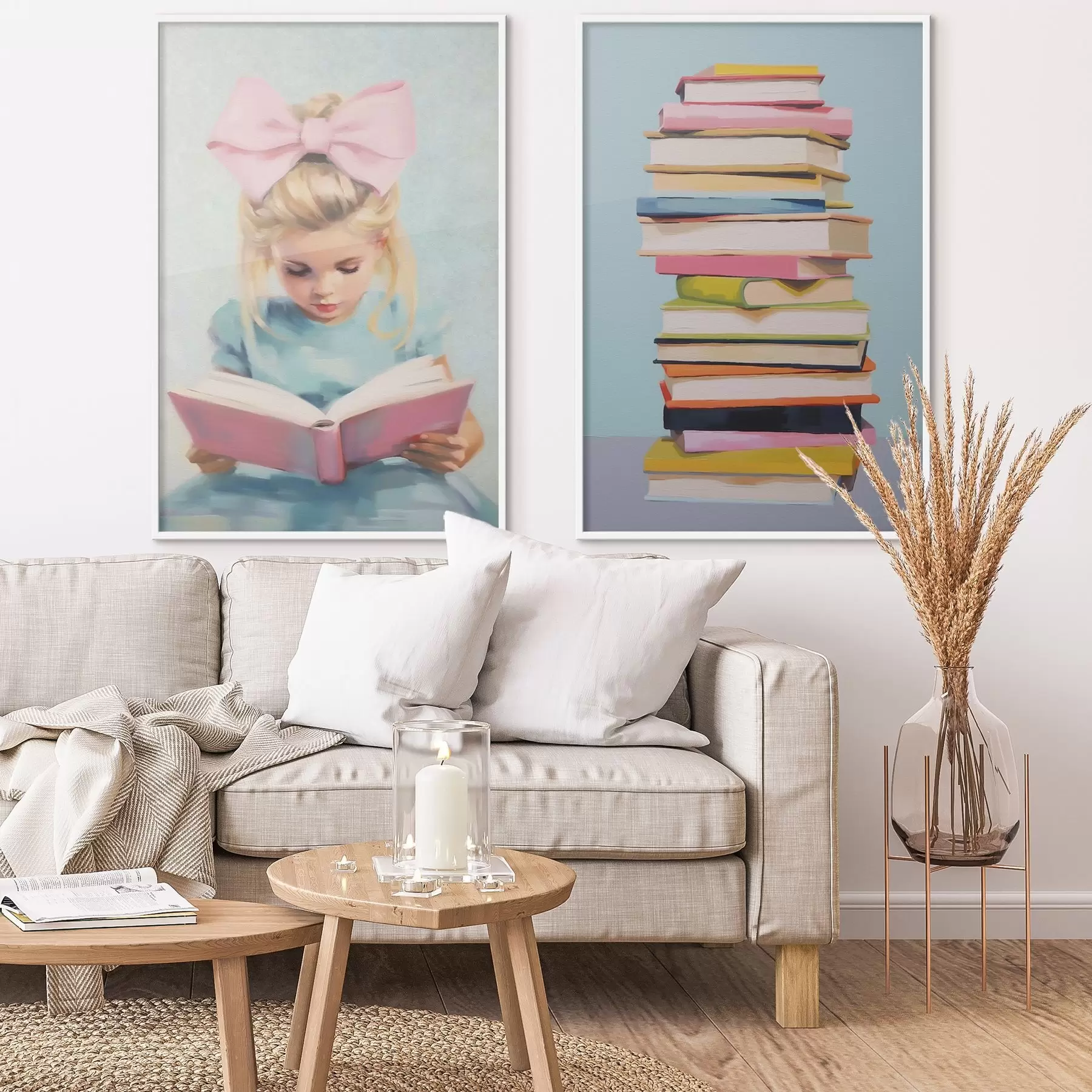 fototapet Fata și cărțile d00395