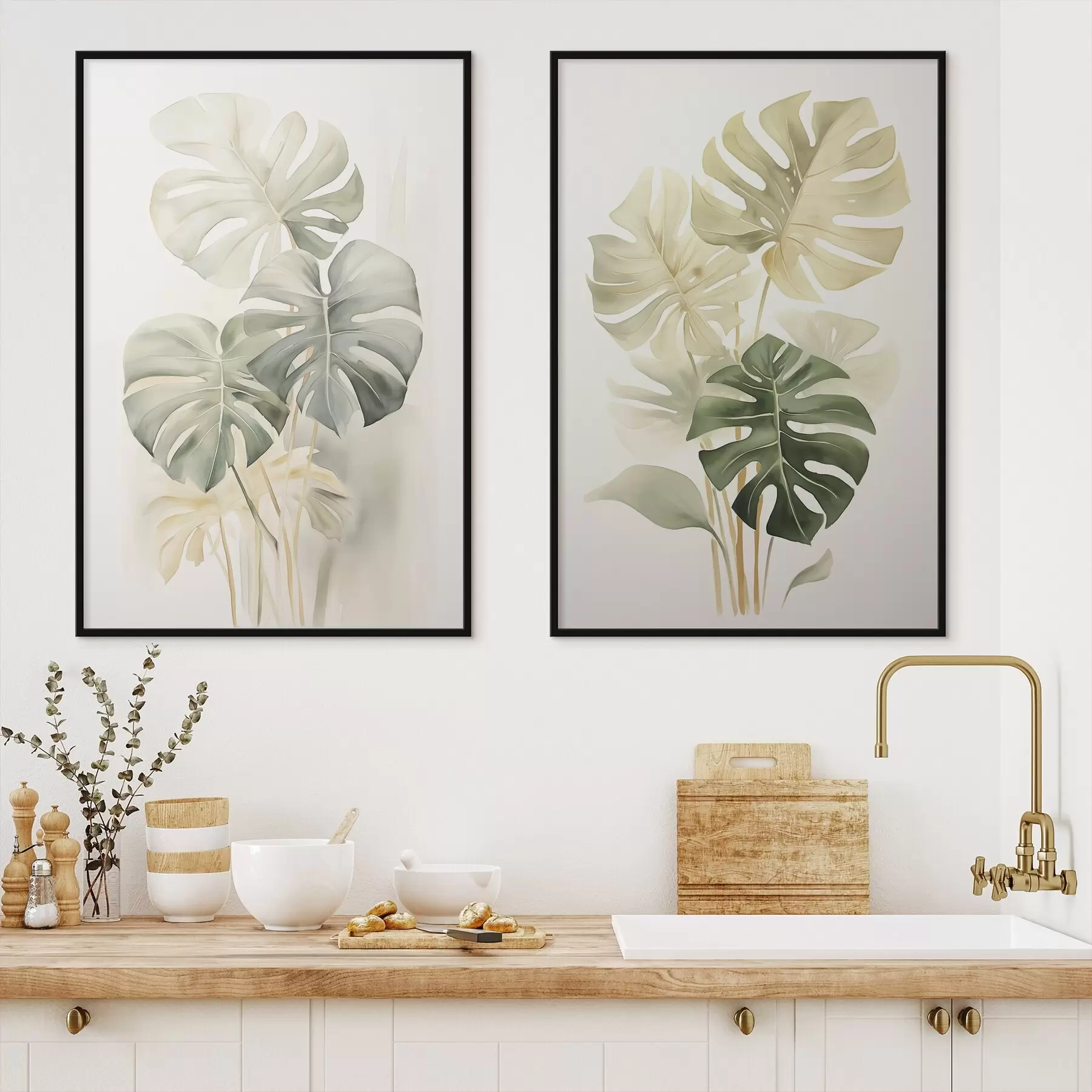 fototapet Frunze Monstera, frunze tropicale d00429