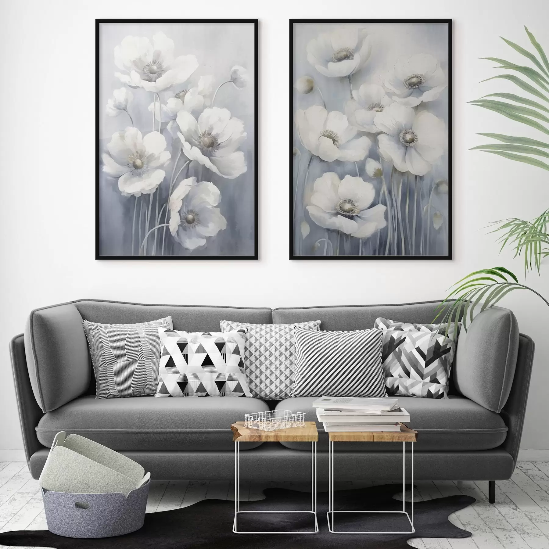 fototapet Flori albe de epocă d00430