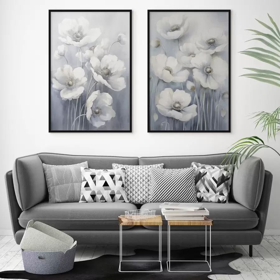 fototapet Flori albe de epocă d00430