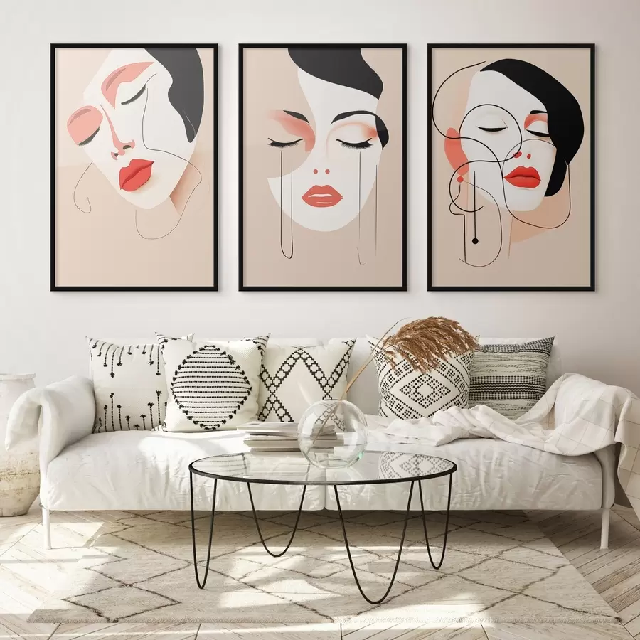 fototapet Armonie, trei fețe, culori strălucitoare d00454