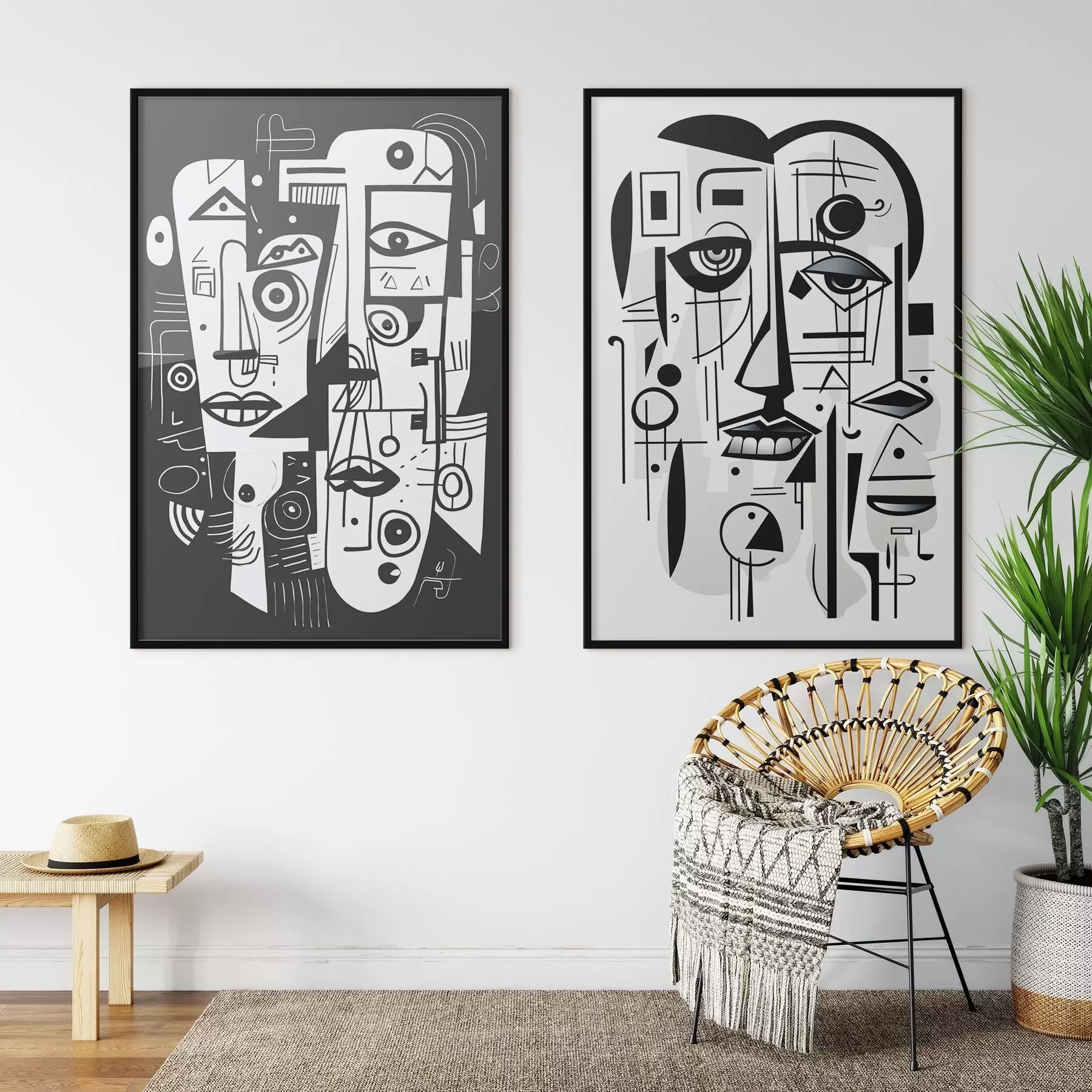 fototapet Fețe abstracte d00456