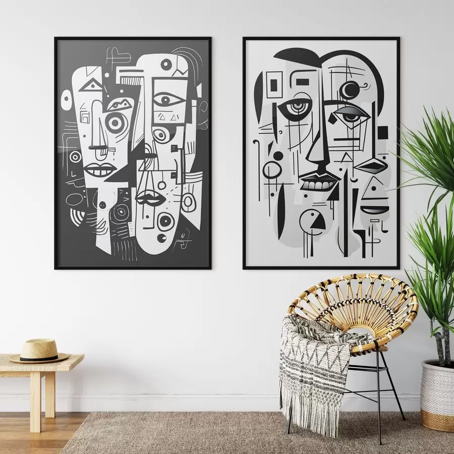 fototapet Fețe abstracte d00456