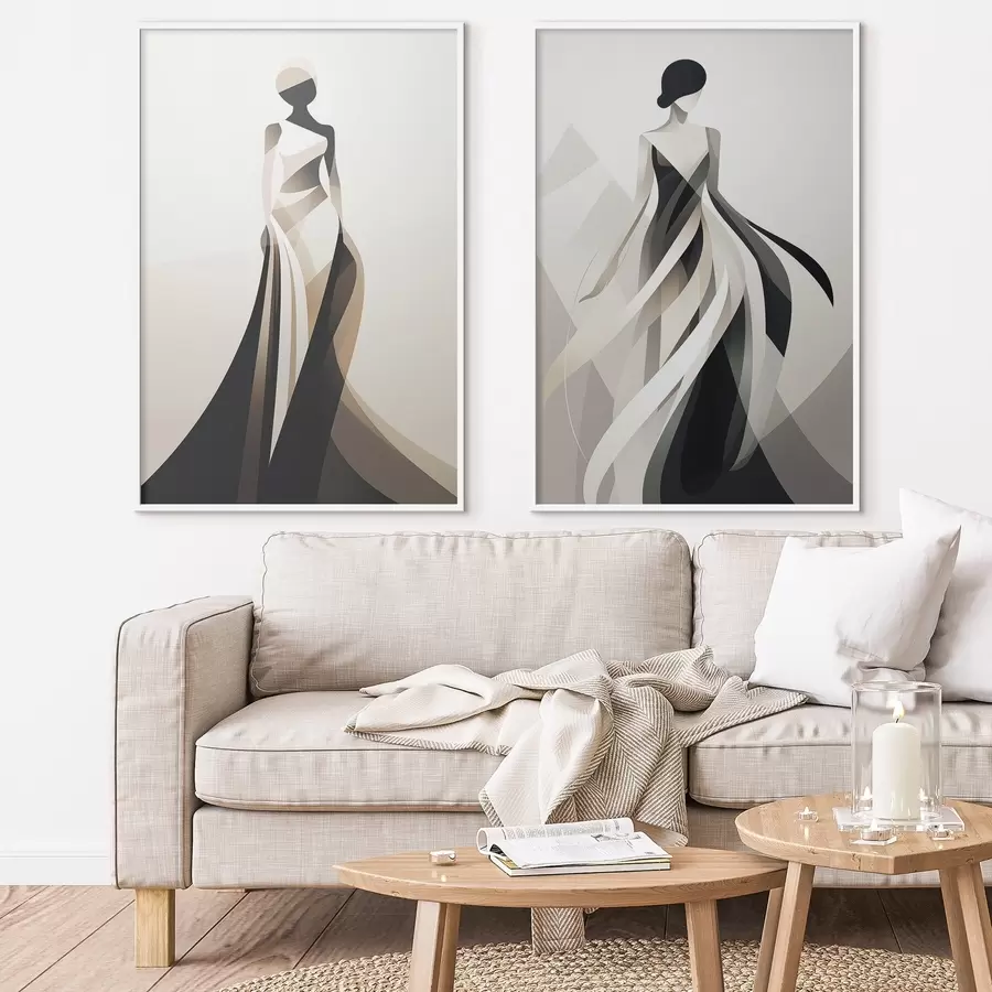 fototapet Compoziție de siluetă în nuanțe deschise și închise d00465