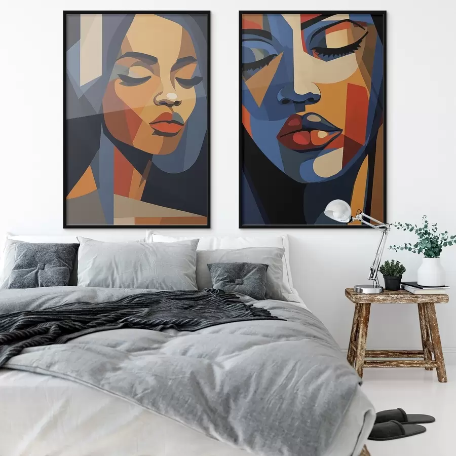 fototapet Portrete colorate în stil pop art d00467