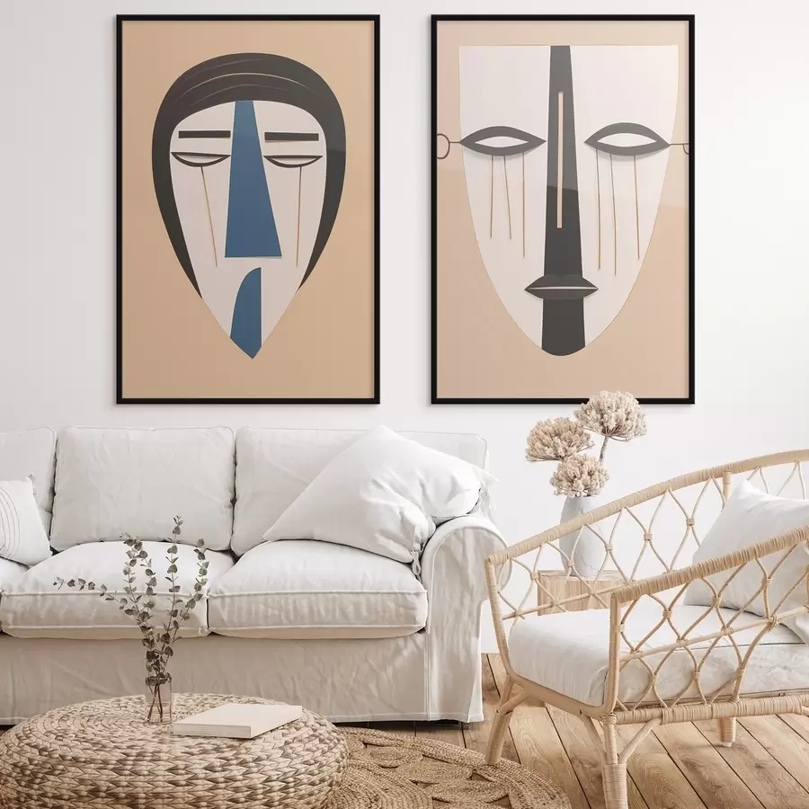 fototapet Fețe abstracte d00500