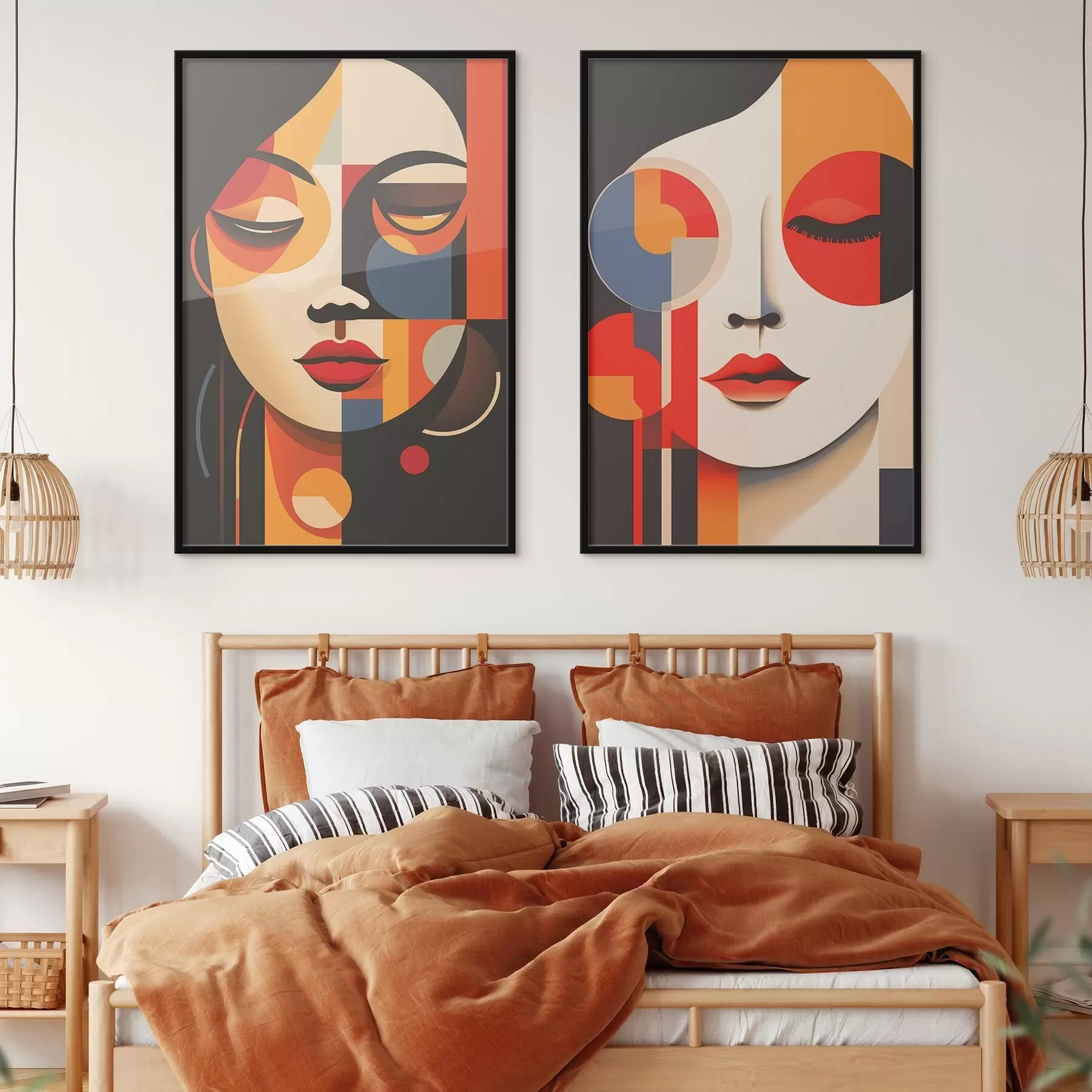 fototapet Portrete geometrice de femei d00501