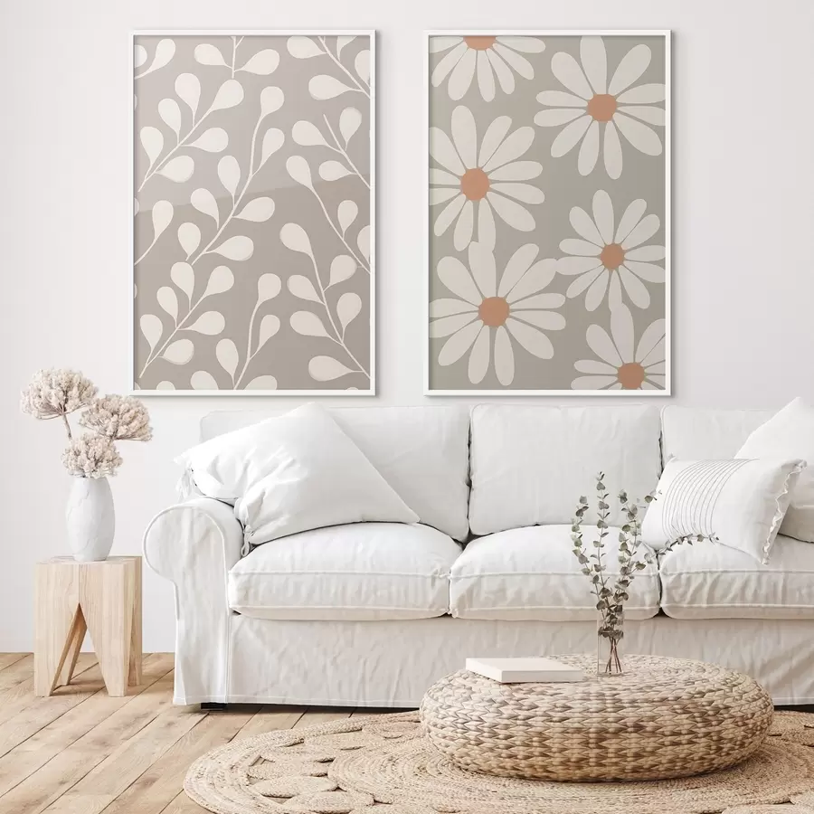 fototapet Ramuri și margarete d00510