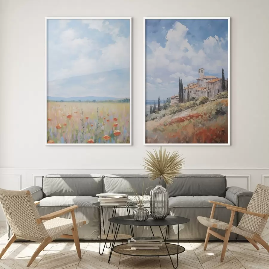 fototapet Imitarea peisajului rural în pictură d01018