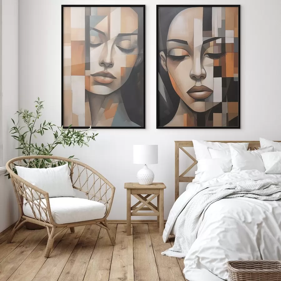 fototapet Portret cubist al unei femei d01023