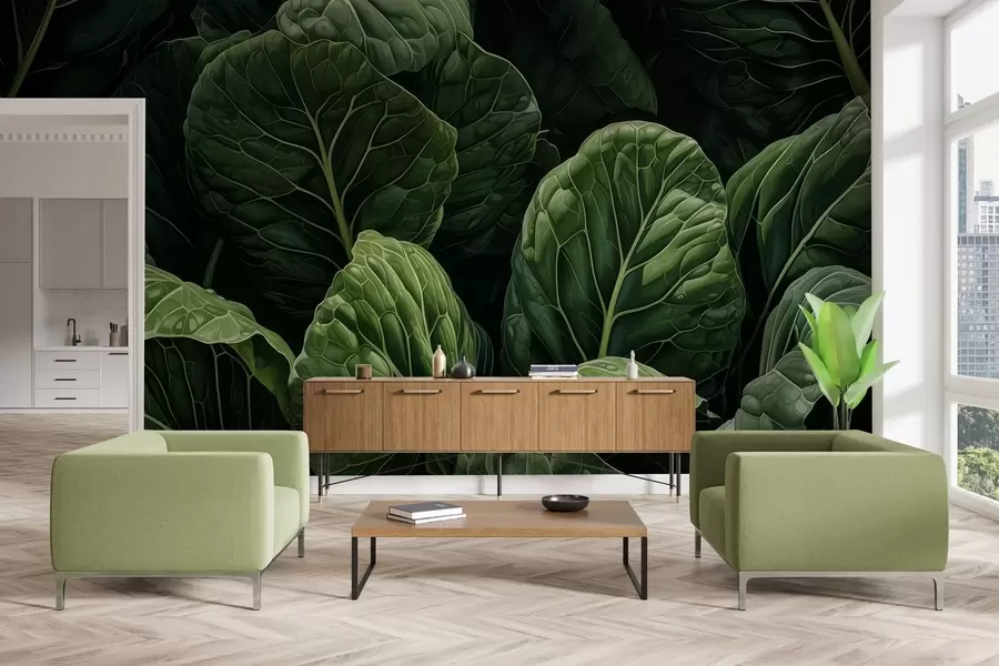 fototapet Frunze verzi jucăușe w05043