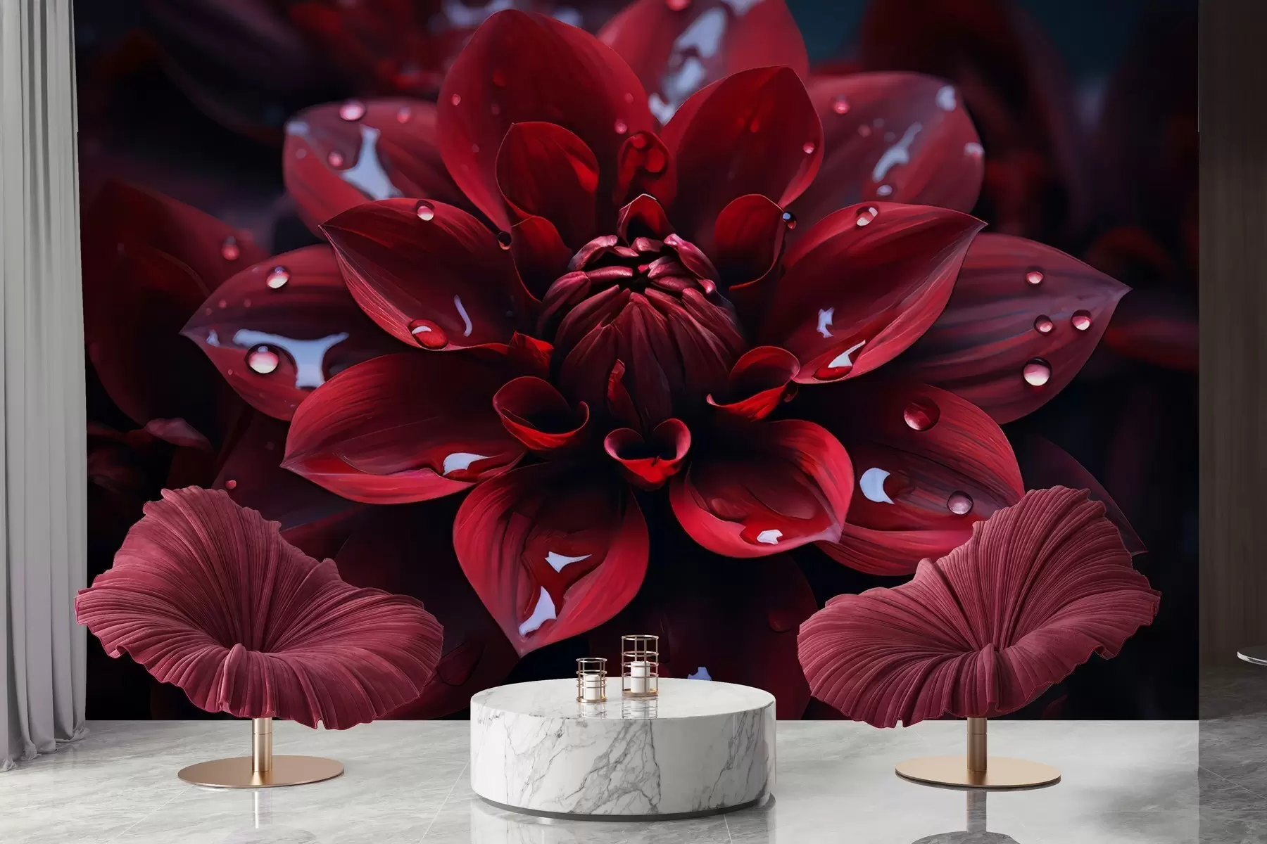 fototapet Crizantema suculentă w05057