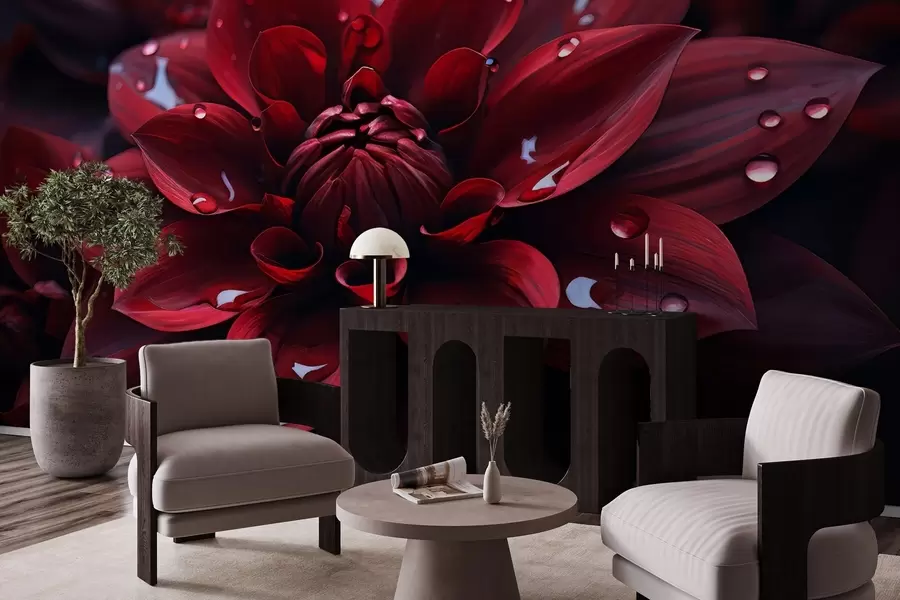 fototapet Crizantema suculentă w05057