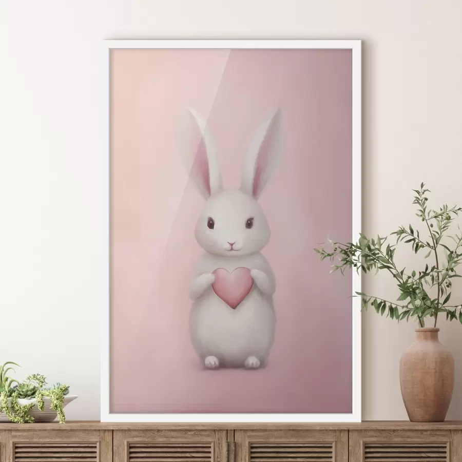 fototapet Iepuraș cu inimă f47146