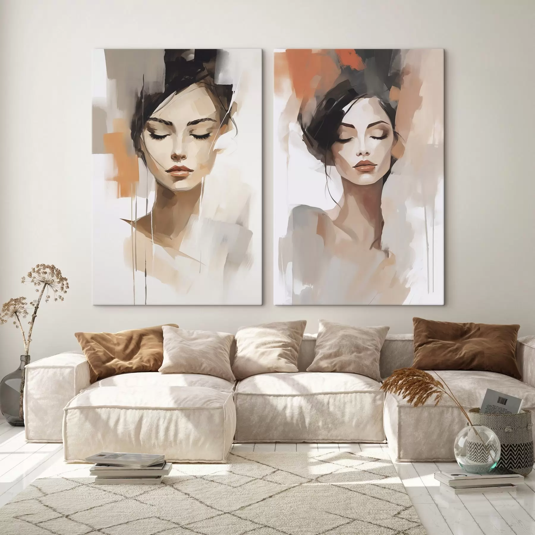 Tablouri Portret abstract al unei fete m01159