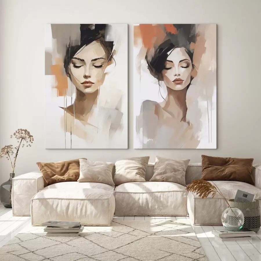 Tablouri Portret abstract al unei fete m01159