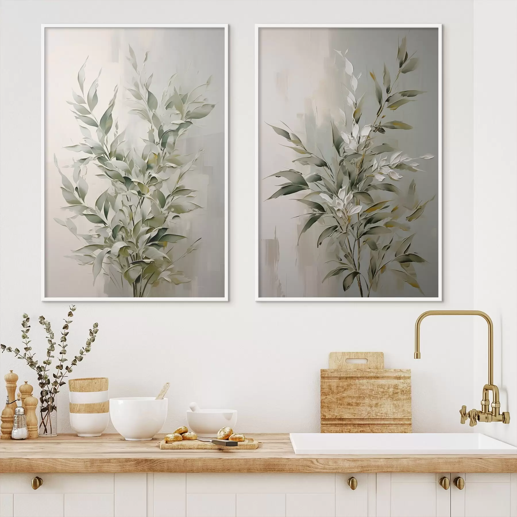 fototapet Ramuri abstracte cu frunze d00851