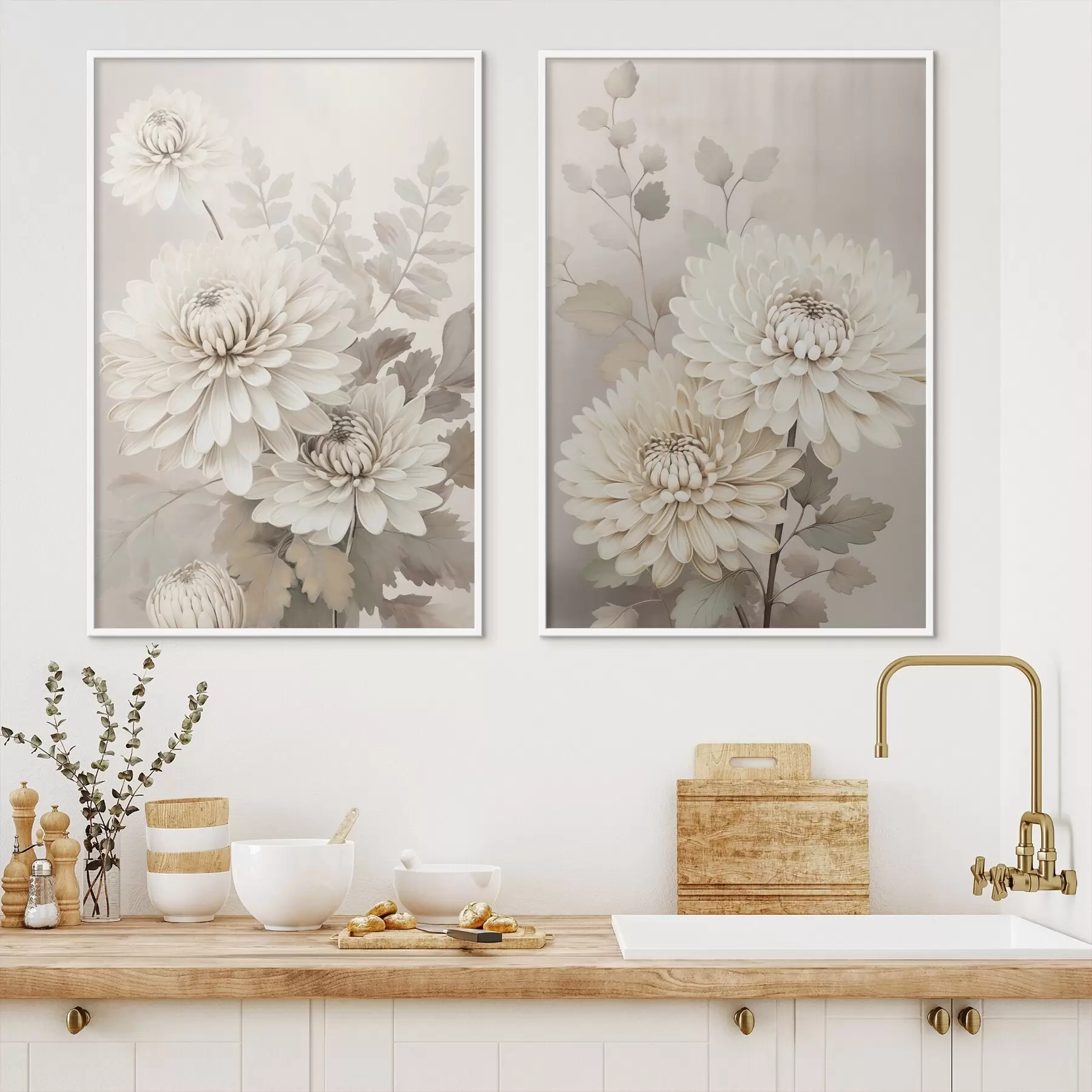 fototapet Crizanteme abstracte d00856