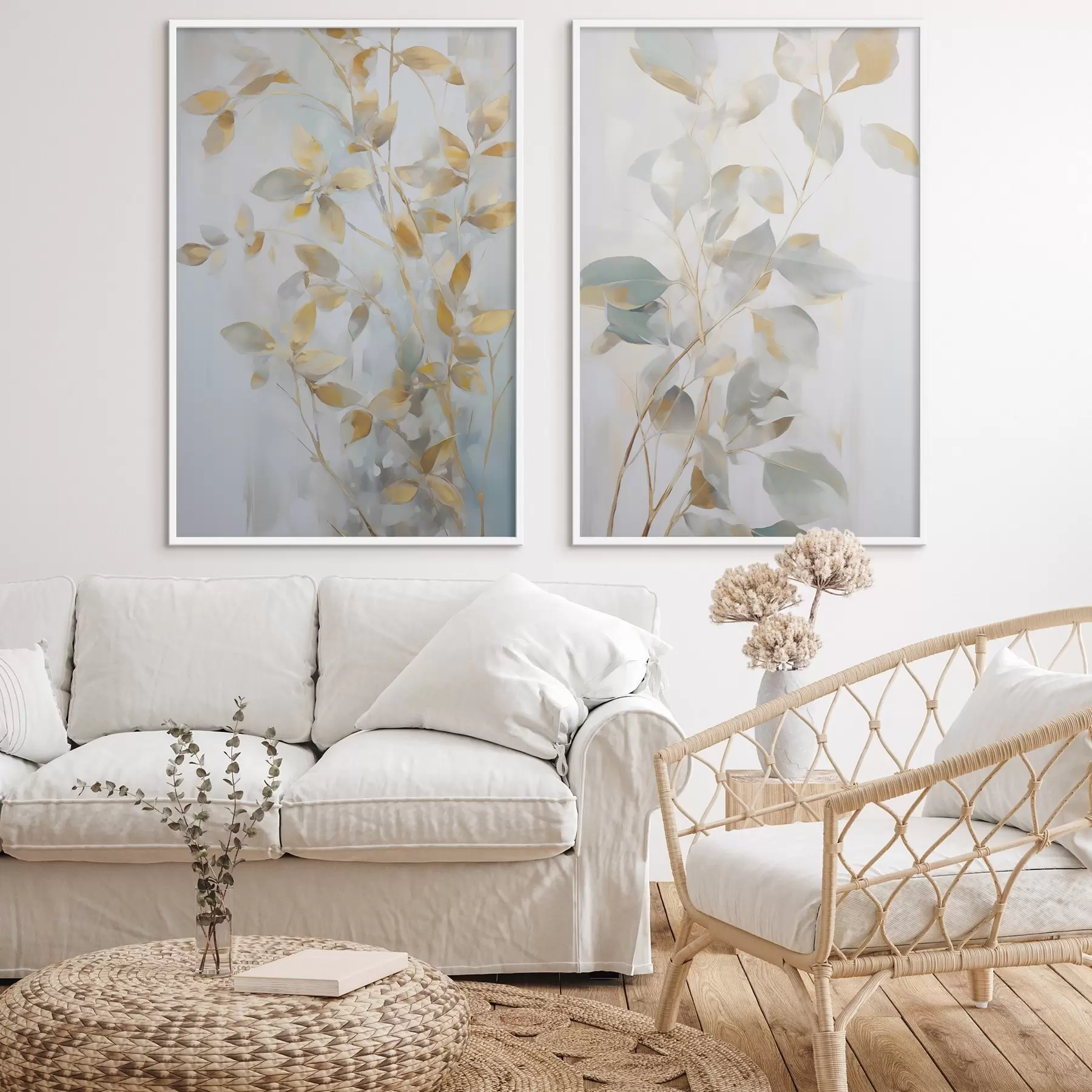 fototapet Frunze abstracte imitație de pictură d00907