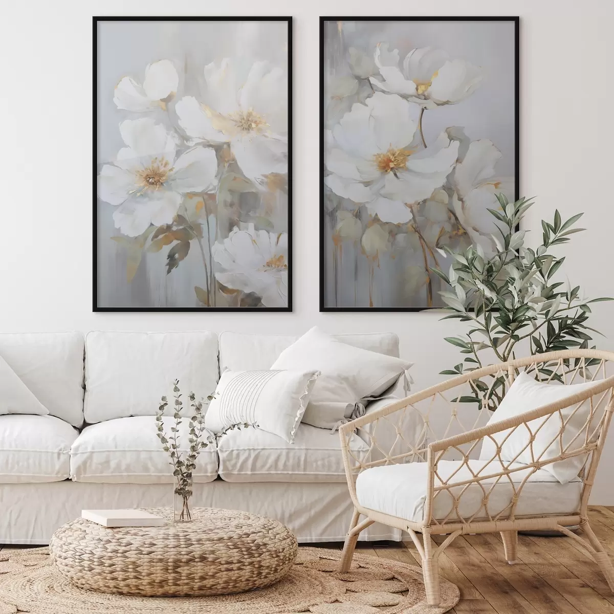 Poster Flori abstracte imitație de pictură d00906