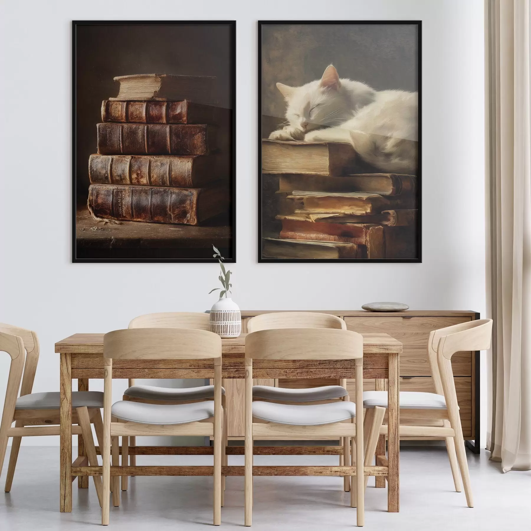 fototapet Pisica pe cărți d00918