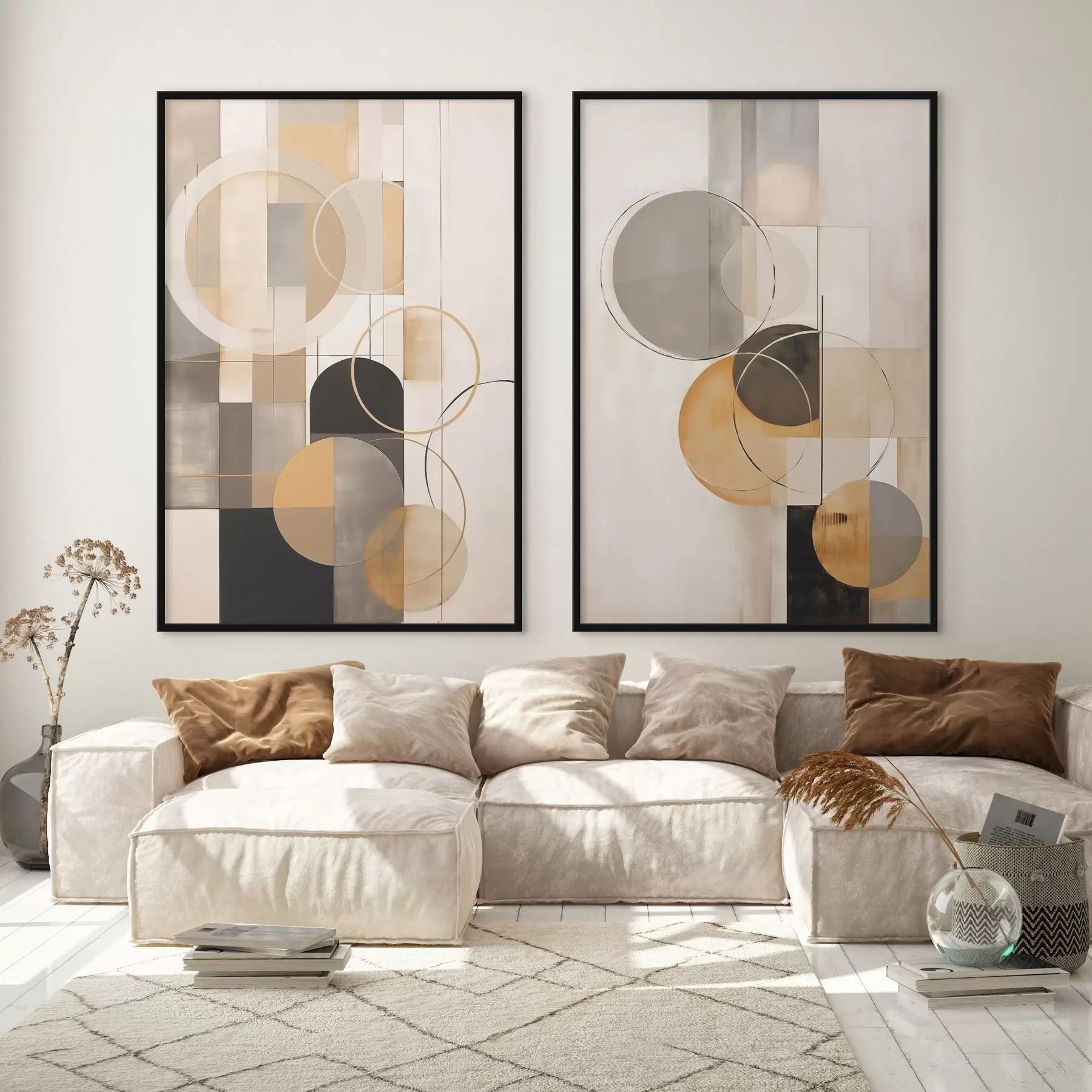 fototapet Abstracție geometrică cu cercuri d00858