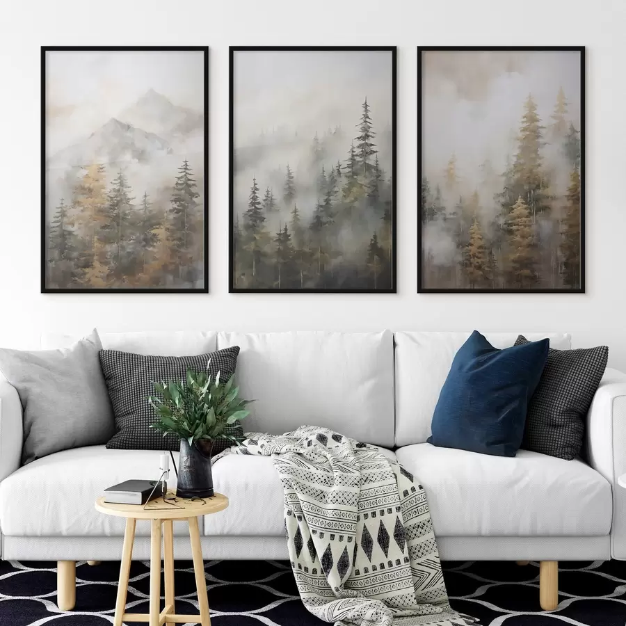 fototapet Imitarea pădurii în pictură d00996