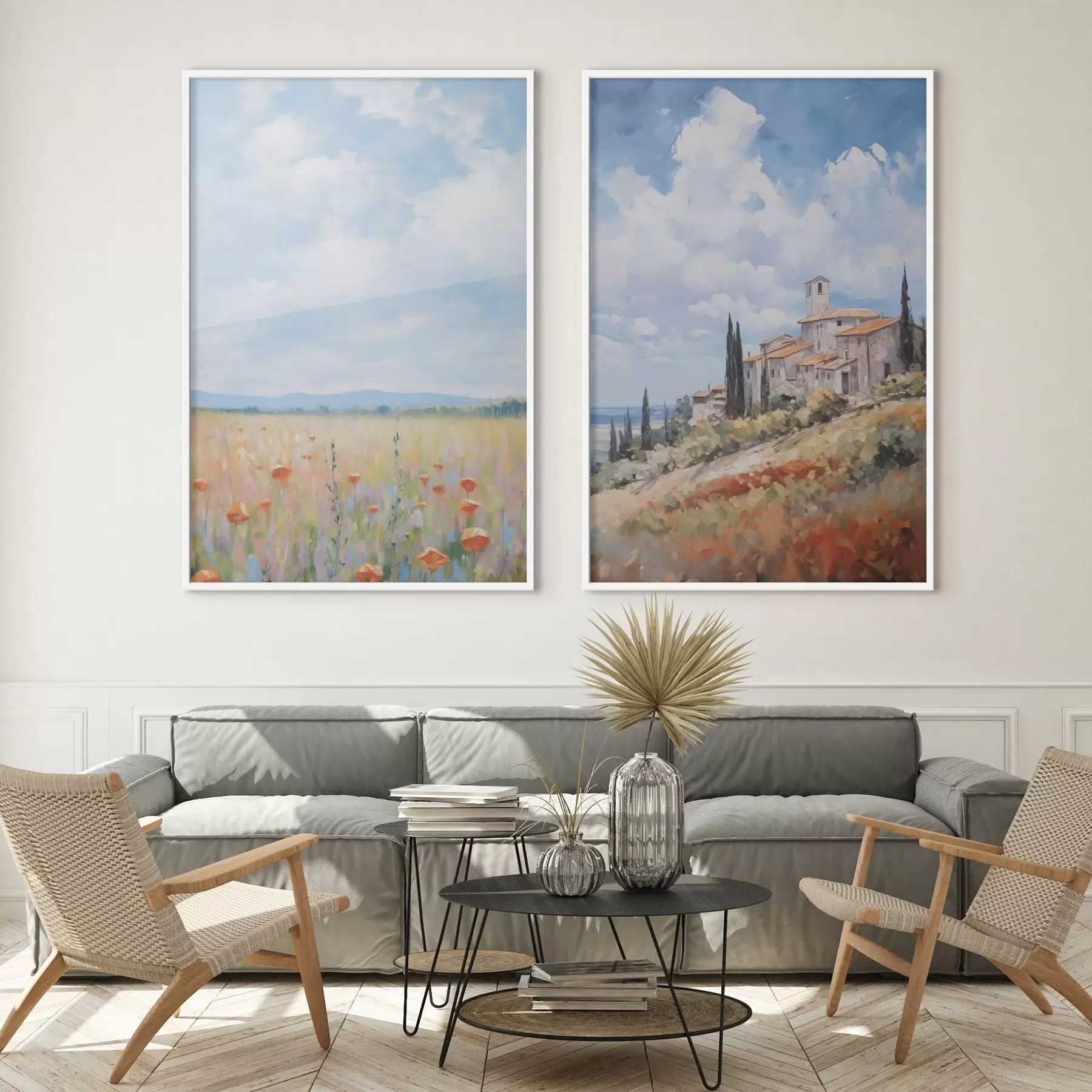 fototapet Imitarea peisajului rural în pictură d01018