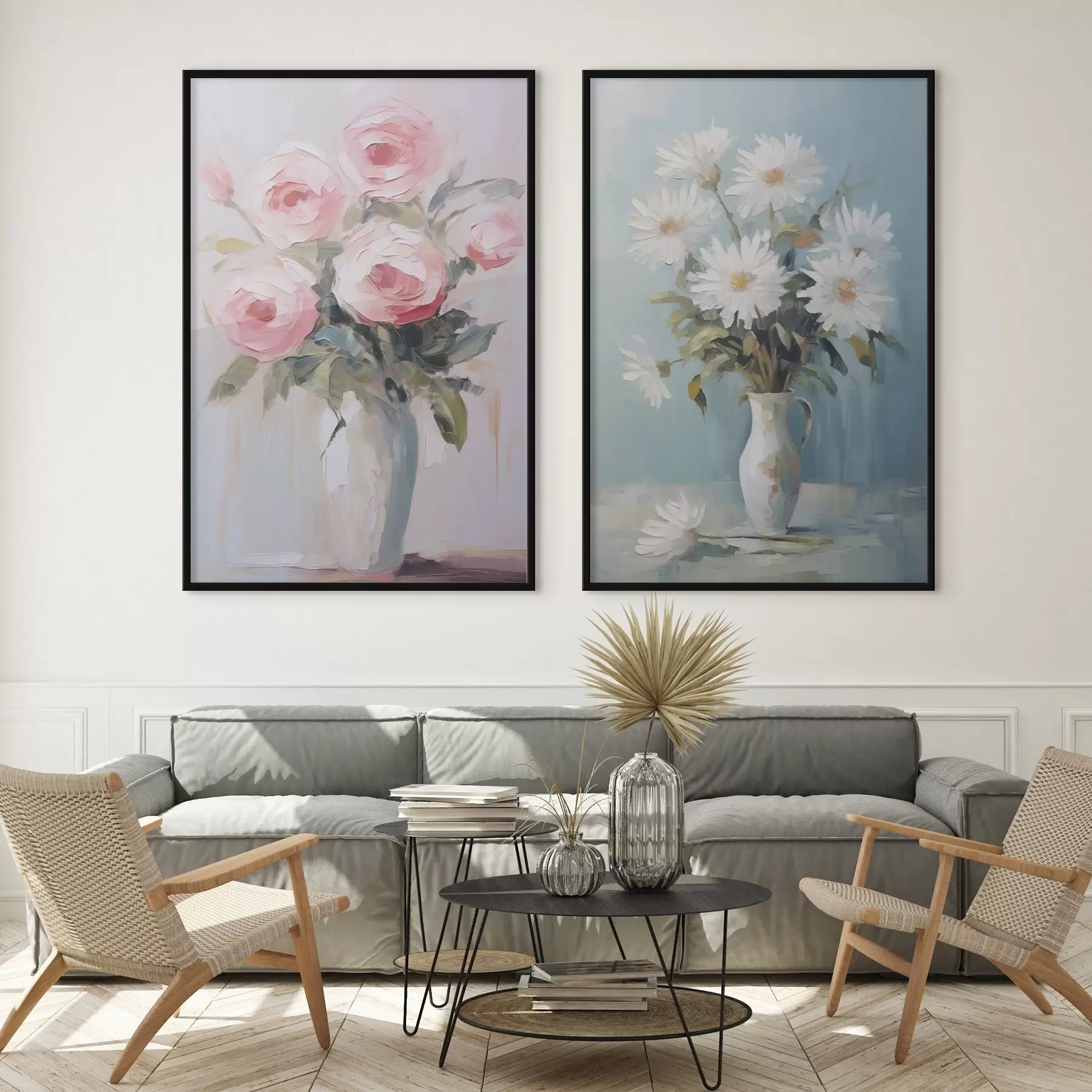 fototapet Flori într-o vază pictură imitație d01027