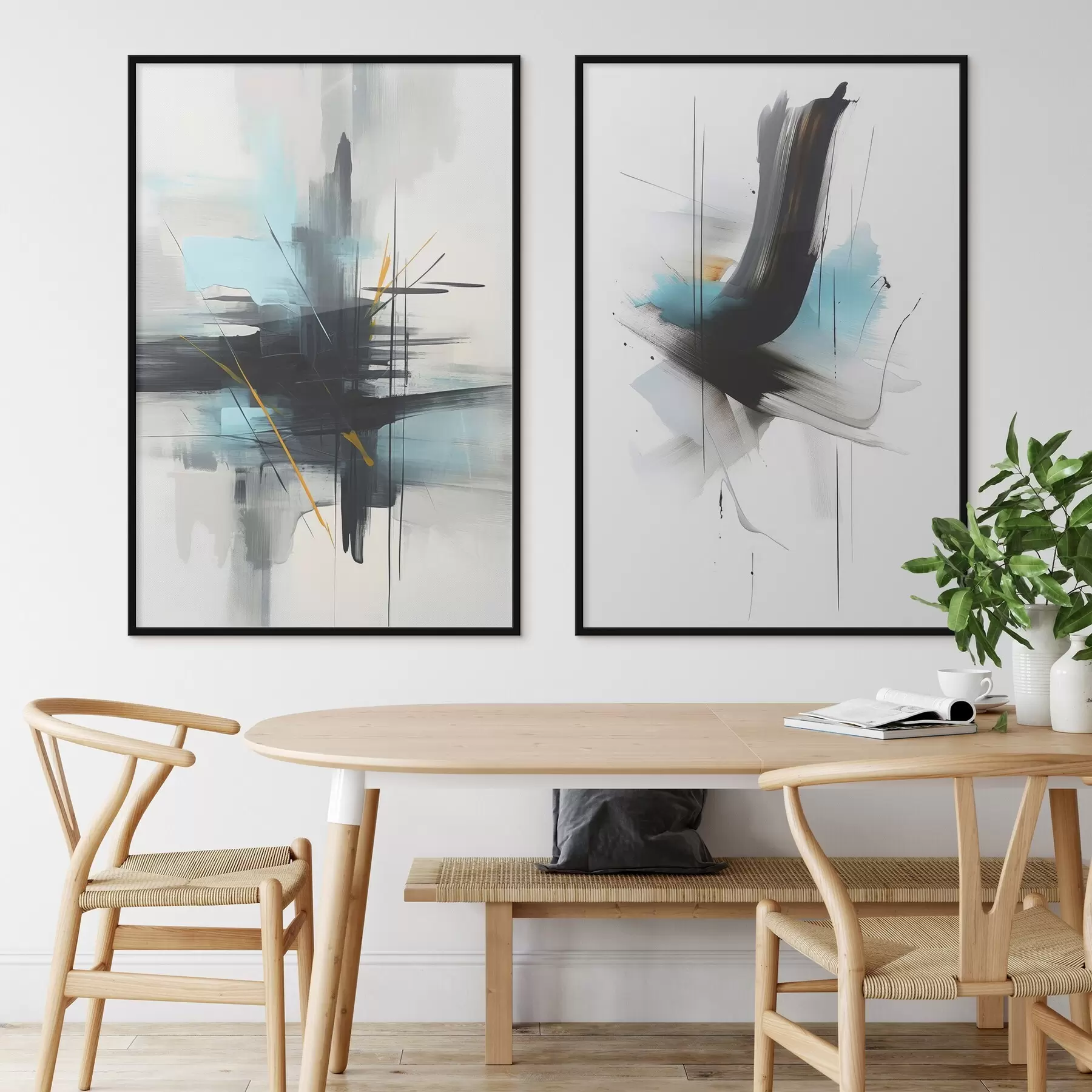 fototapet Abstracție cu imitație de stropi și pensule d01037