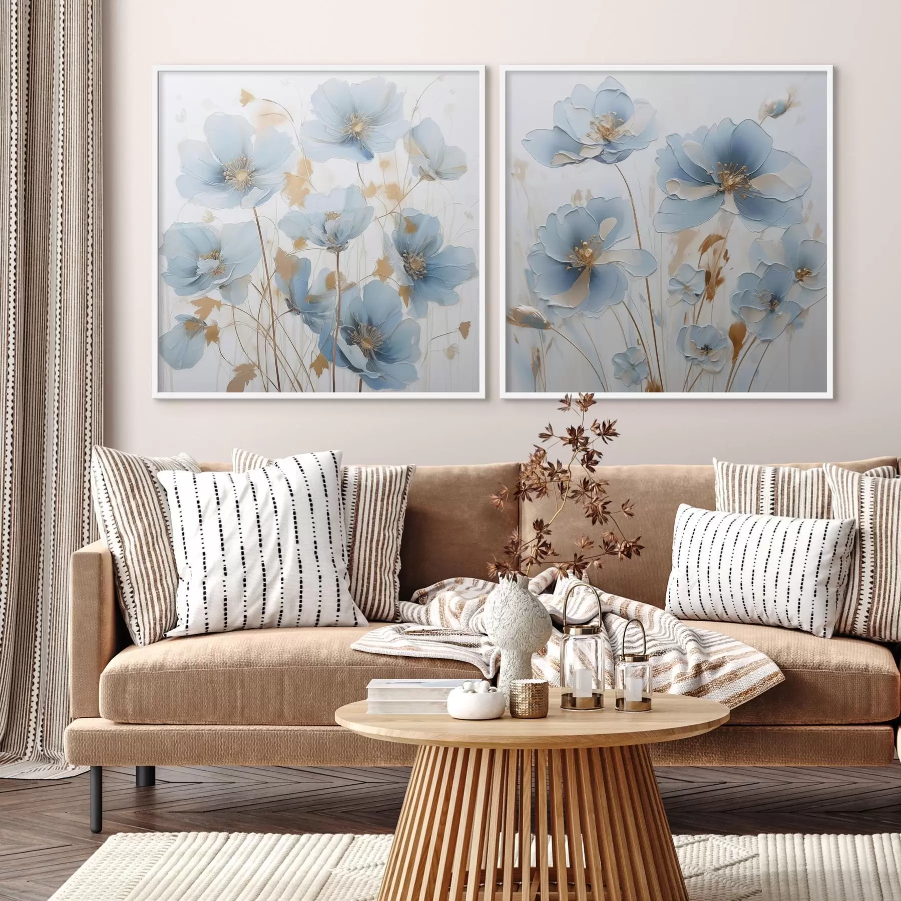 fototapet Imitație delicată de flori pictate d01044