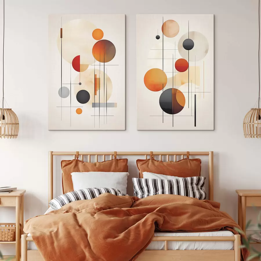 Tablouri Abstracție geometrică cu sfere m01103