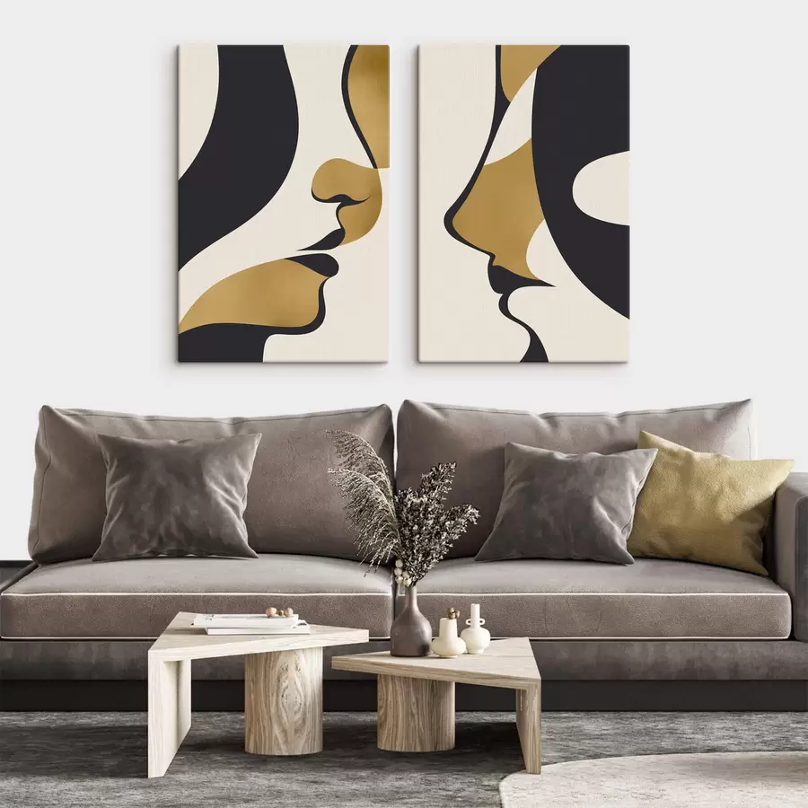 Tablouri Siluete abstracte ale fețelor m01166