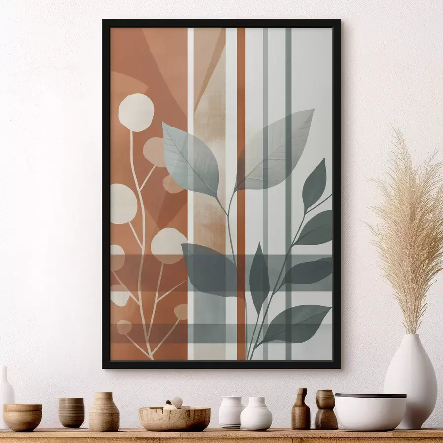 fototapet Abstracție cu ramuri de frunze f47248