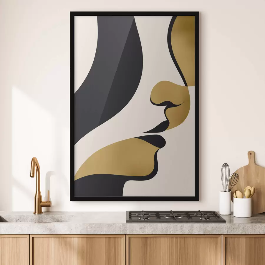 fototapet Silueta abstractă a unui chip f47251