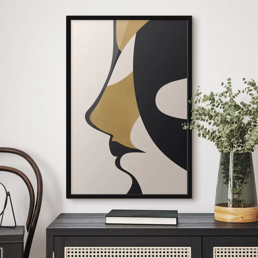 fototapet Silueta abstractă a unui chip f47252